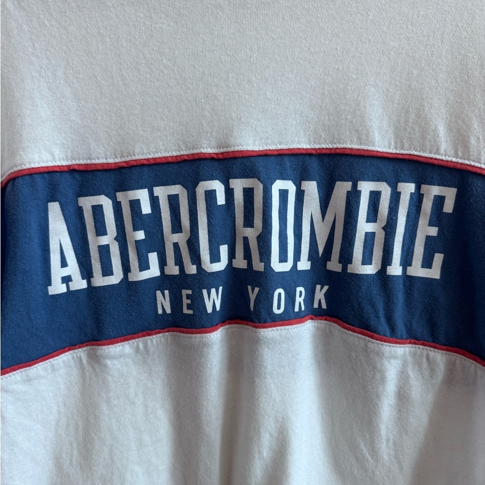 ABERCROMBIE & FITCH Striped Varsity Long Sleeve Tee Size Small - Picture 2 of 5